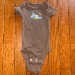 Carter's Brown Bodysuit with Animal Silhouettes
